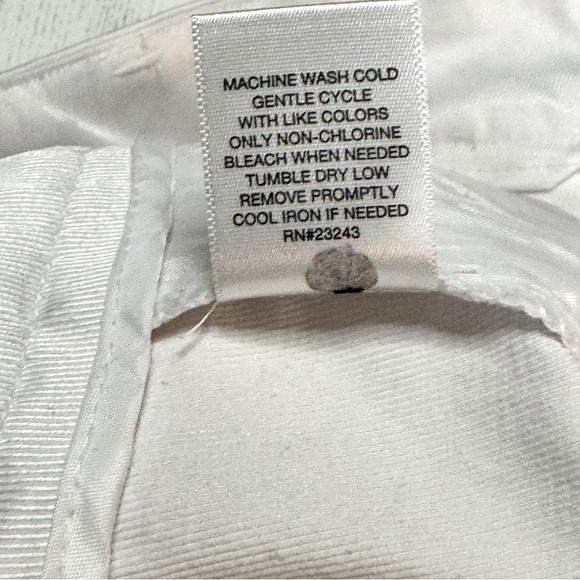 New York & Company White Bermuda Shorts Tailored Cotton Blend - Picture 5 of 6